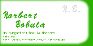 norbert bobula business card